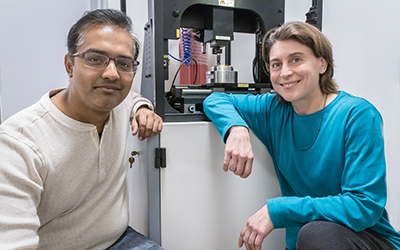 Ph.D. student Azhar Vellore and Professor Ashlie Martini