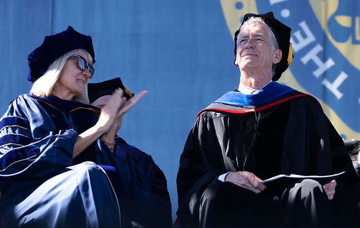 UC Merced Charles Nies and Professor Emily Langdon