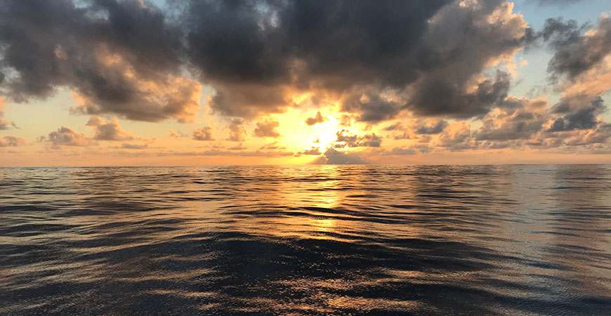 Ocean after a hurricane.